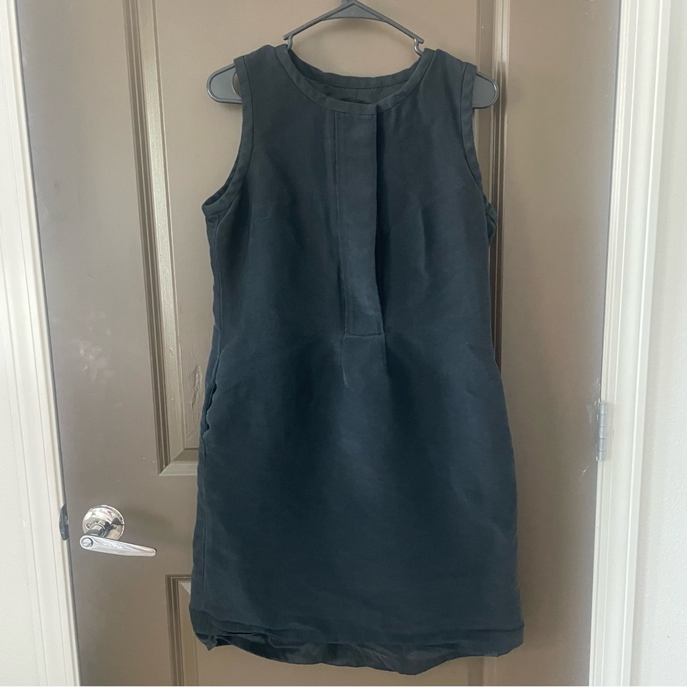 NWOT Talbots Elegant Black Dress Cotton Silk Blend Business Casual Size 12